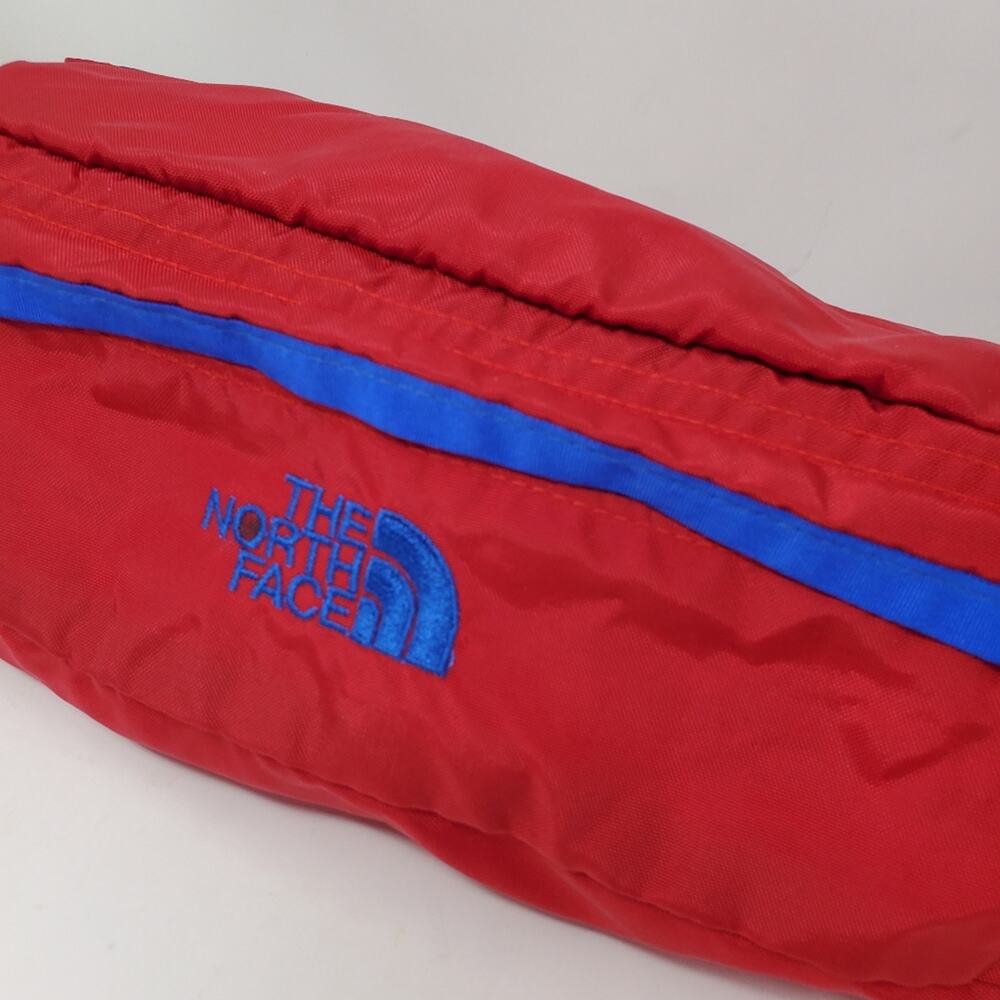 Vintage The North Face Red & Blue Nylon Large belt/waist bag in Great condition